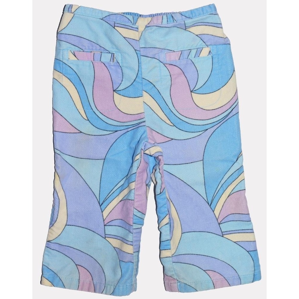 Gymboree Girls Sz 12 18 Months Stretch Blue Purple White Swirl Soft Cotton Pants